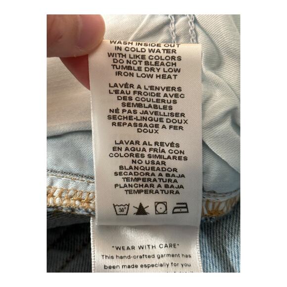 Good American Jeans Good Classic Raw Hem light blue plus size 24 - Picture 6 of 6